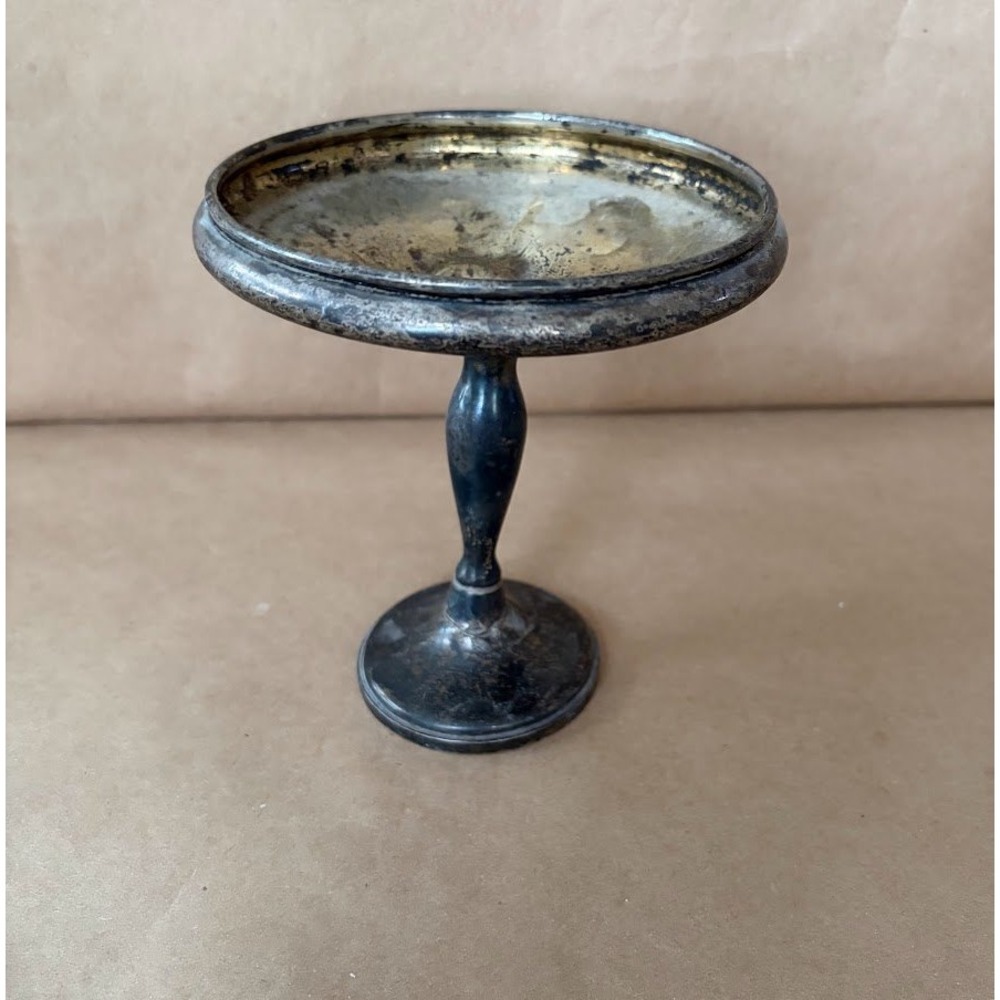 M. Fred Hirsch Co. Sterling Silver Weighted Pedestal Comport Bowl Vintage AS IS